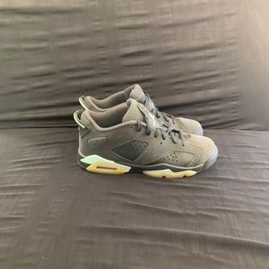 low-top suede jordans